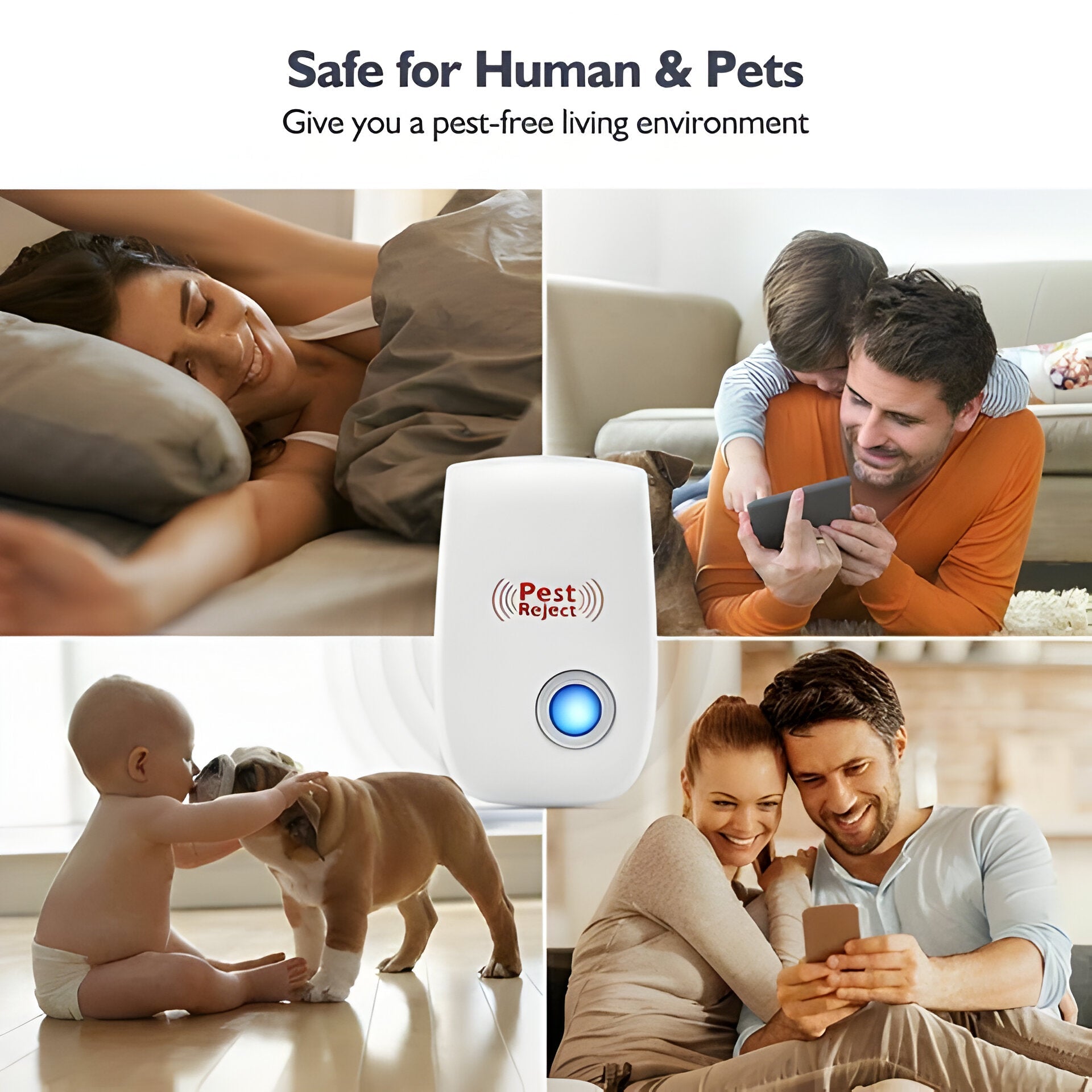 Electronic Pest Deterrent Device High-Frequency Sound Rodent Control System Indoor Outdoor Squirrel Mice Bat Roach Spider Mosquito Preventio | Thomler