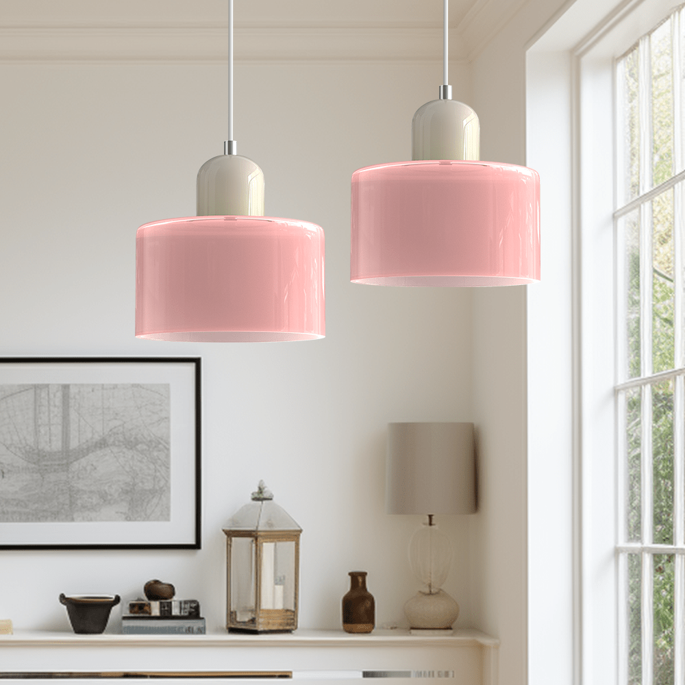 Handwoven Glass Pendant Light Bauhaus Style Indoor Hanging Lamp Adjustable Cable for Dining Room Kitchen Home Office | Thomler