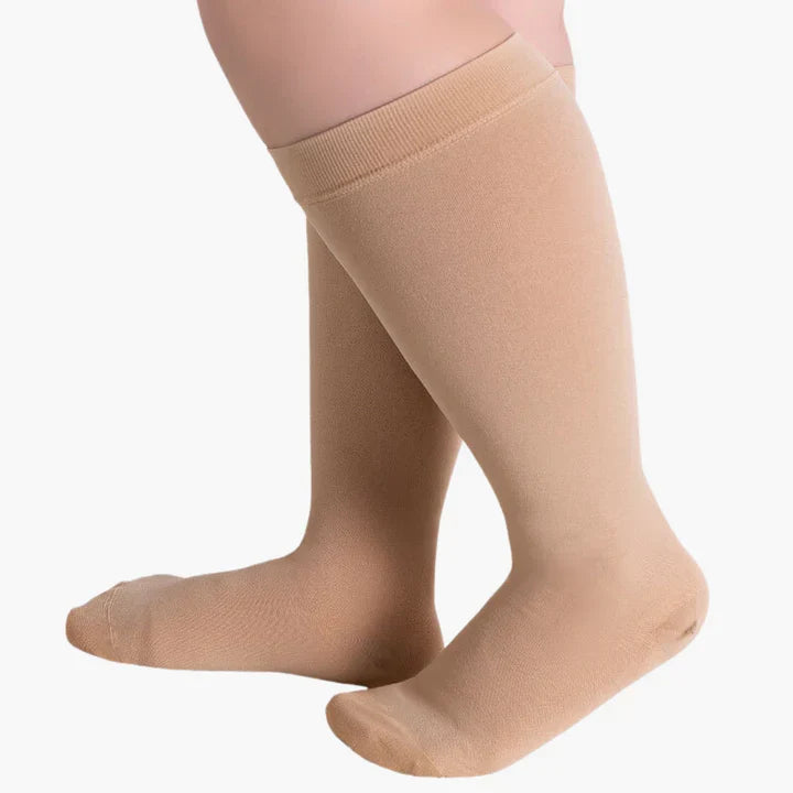 Graduated Compression Socks with Elastic Band for Swelling Relief & Circulation Support – Seamless Knee-High Design for Women & Men, Sizes | Thomler