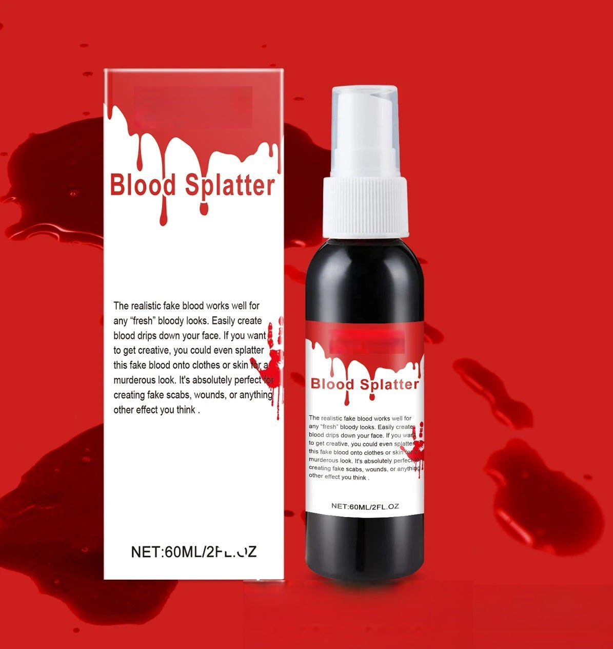 Theater-Effect Blood Mist – Washable Red Spray for Costume Makeup, Horror Party Looks & Scary Pranks | Thomler