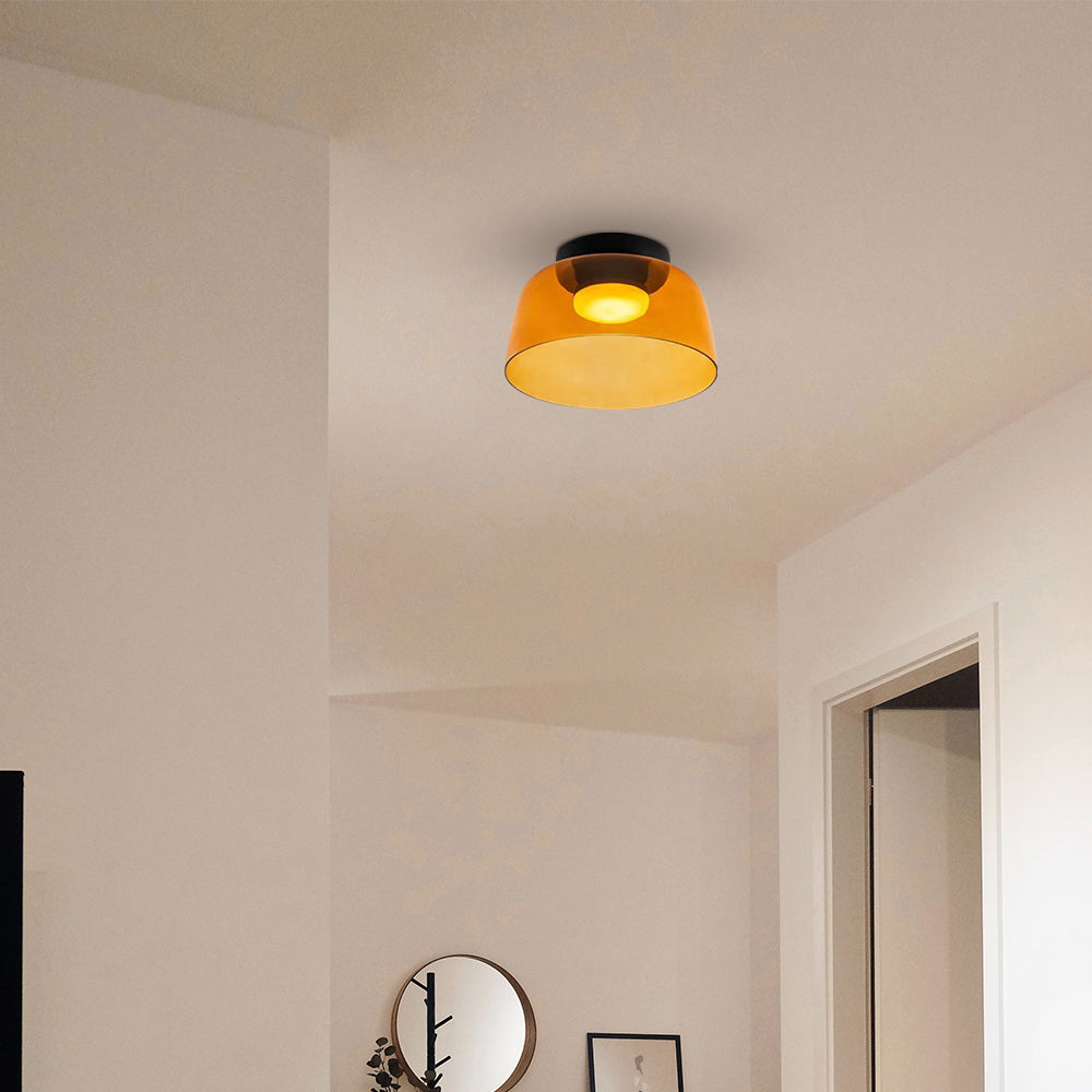 Layered Glass Ceiling Light Modern Multi-Tier Flush Mount Fixture with LED Hardwired for Kitchen Dining Room Bedroom Living Room | Thomler