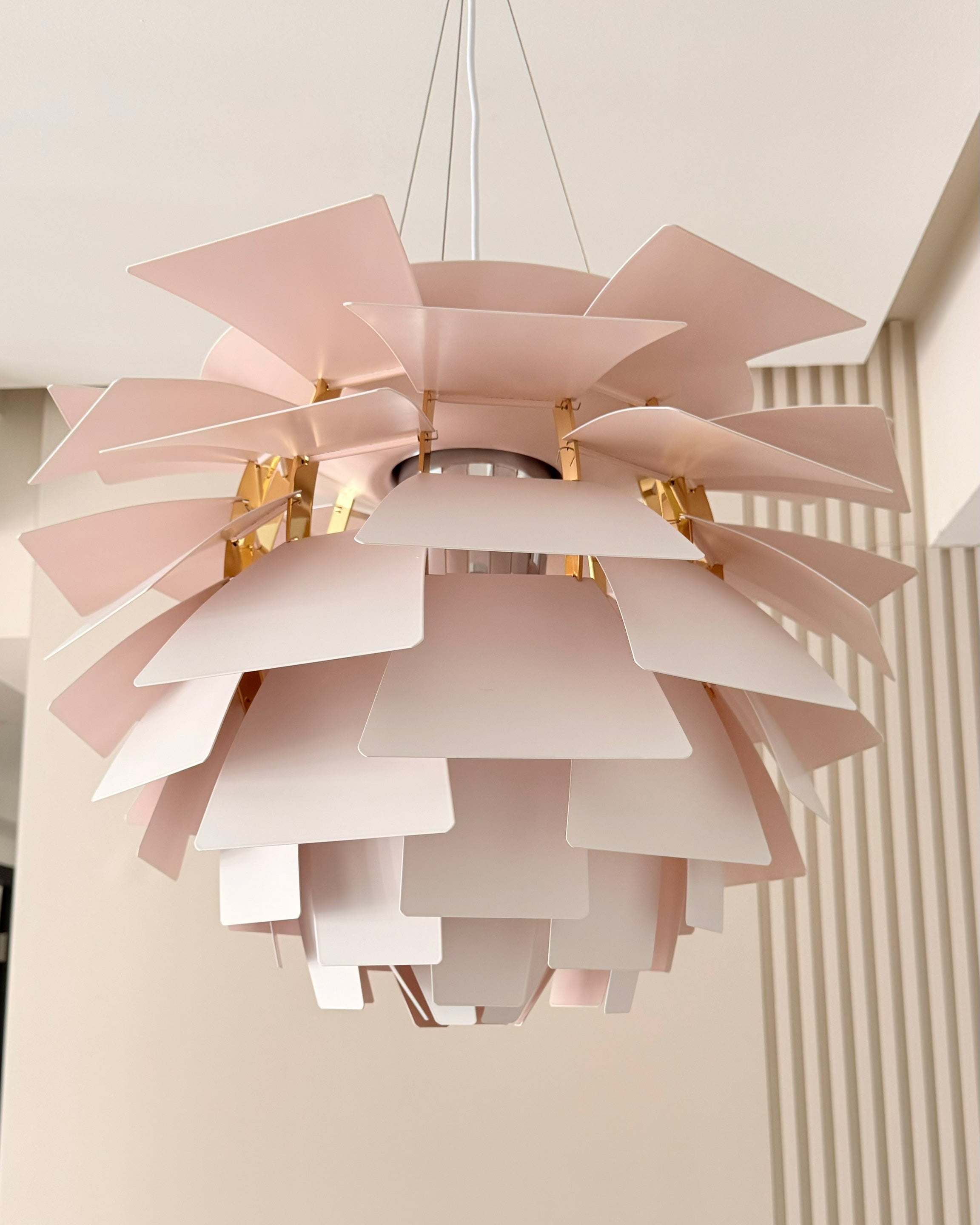 Pendant Light Metal Pinecone 20 in Adjustable Living Room Dining Area Chandelier Decorative Ceiling Fixture | Thomler