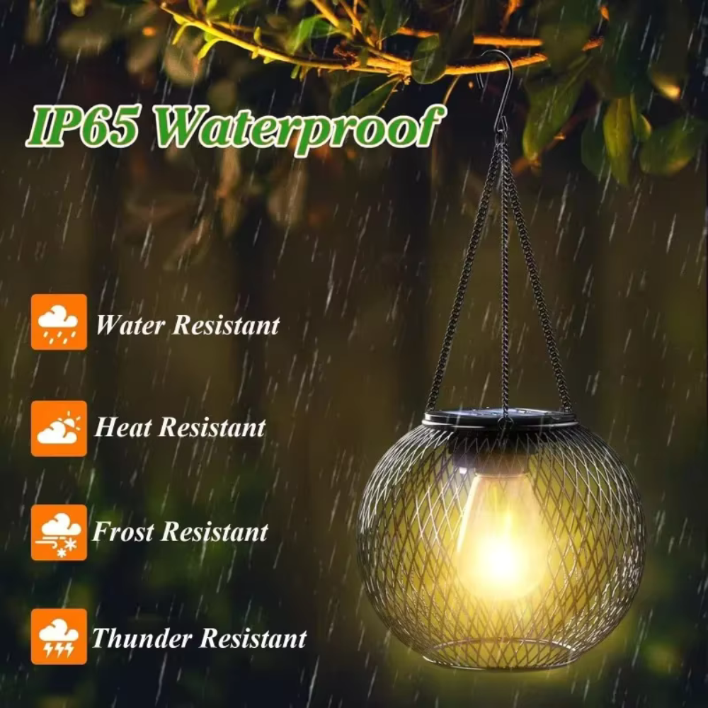 Rechargeable Hanging Garden Lamp with Twilight Auto-On – Battery-Free LED Glow for Patio & Yard | Thomler