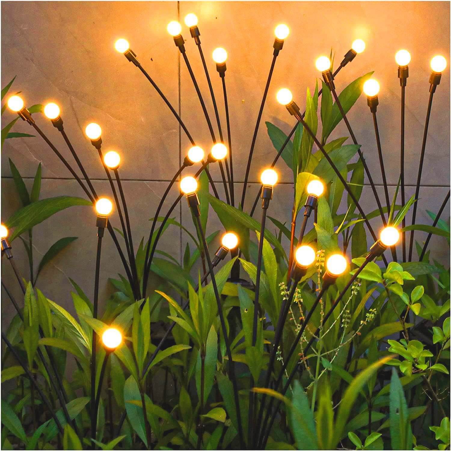 Solar Outdoor Pathway Stake Light White Modern LED Garden Lamp Auto On/Off 6 8 10 LEDs Wireless Walkway Patio Yard Deck Lighting | Thomler