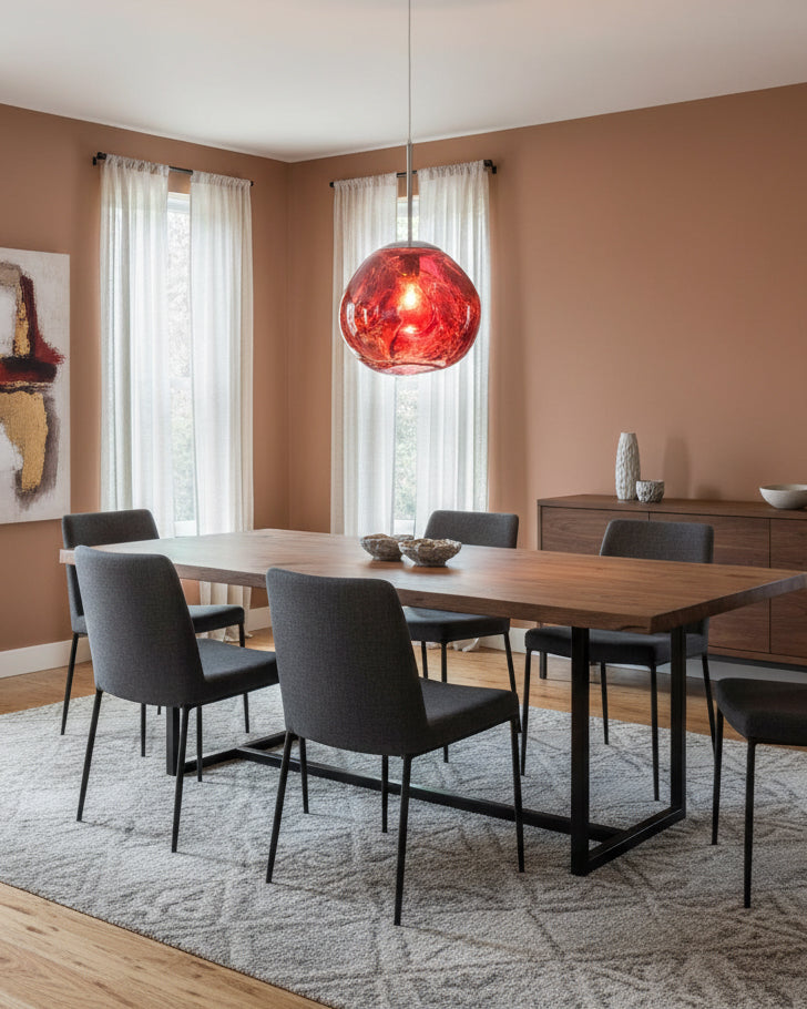 Pendant Lamp Metal 11 in Adjustable Ceiling Light Silver Gold Rose Gold Smoky Gray | Thomler