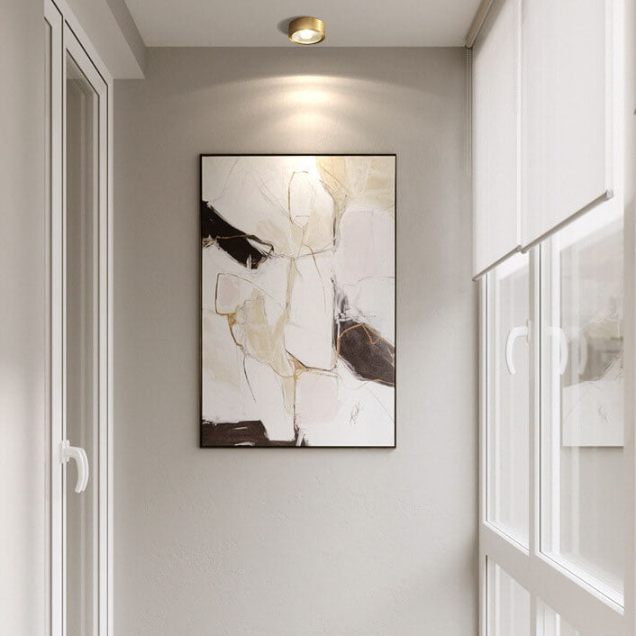Slim-Profile Circular LED Ceiling Light – Brushed Copper Finish for Entryways, Bedrooms & Living Rooms | Thomler