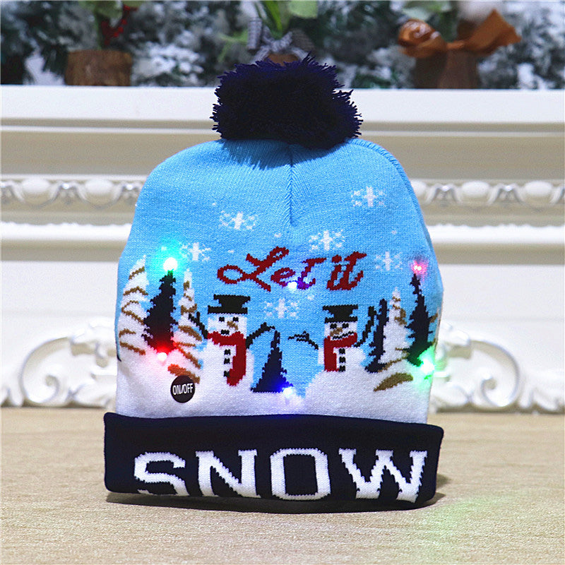 Illuminated Holiday Knit Cap with LED Lights – Festive Winter Beanie for Christmas Parties | Thomler