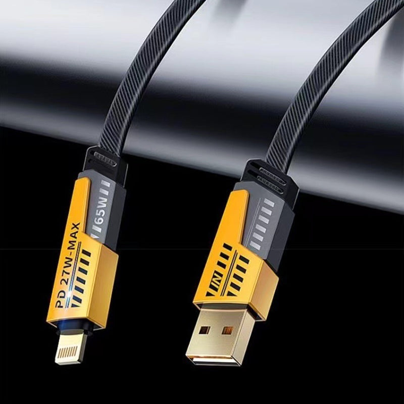 Multi-Device 65W USB-C Power Delivery Charging Cable with Dual Input & Output Ports for iPhone iPad MacBook Android Tablets | Thomler