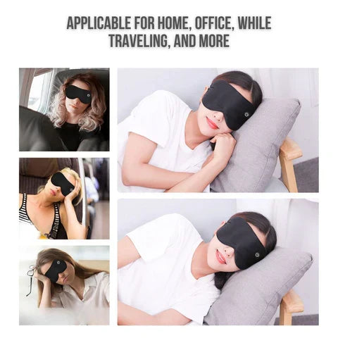 Cordless Heated Eye Mask with 3 Heat Settings & USB Charging for Sleep & Relaxation | Thomler