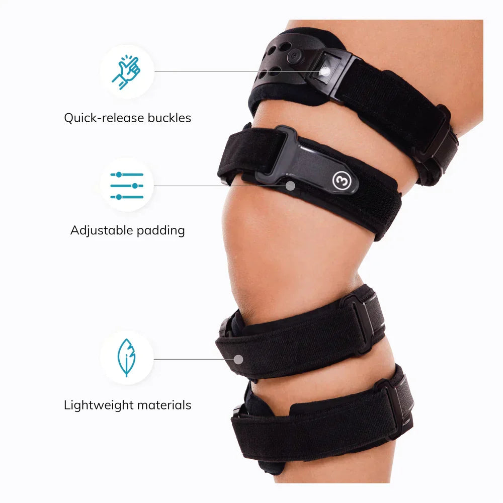 Adjustable Knee Brace for Arthritis Pain Relief with Hinged Support & Range of Motion Control for Medial Lateral Osteoarthritis | Unloader S | Thomler
