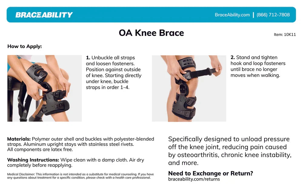 Adjustable Knee Brace for Arthritis Pain Relief with Hinged Support & Range of Motion Control for Medial Lateral Osteoarthritis | Unloader S | Thomler