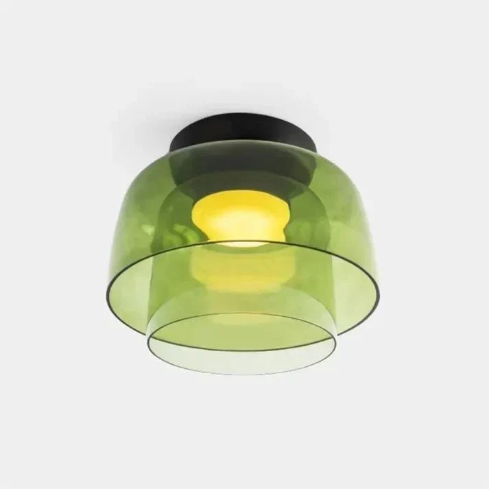 Layered Glass Ceiling Light with Adjustable LED – Contemporary Nordic Fixture for Dining and Living Rooms | Thomler