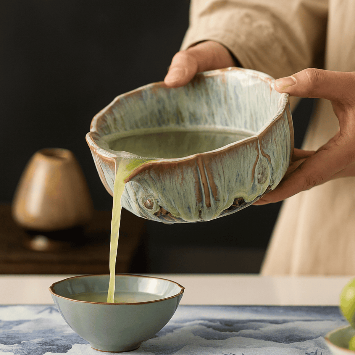 Ceremonial Matcha Tea Set – 8-Piece Handmade Ceramic & Bamboo Collection with Bowl, Whisk & Accessories | Thomler