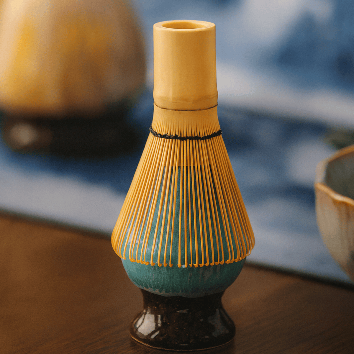 Ceremonial Matcha Tea Set – 8-Piece Handmade Ceramic & Bamboo Collection with Bowl, Whisk & Accessories | Thomler