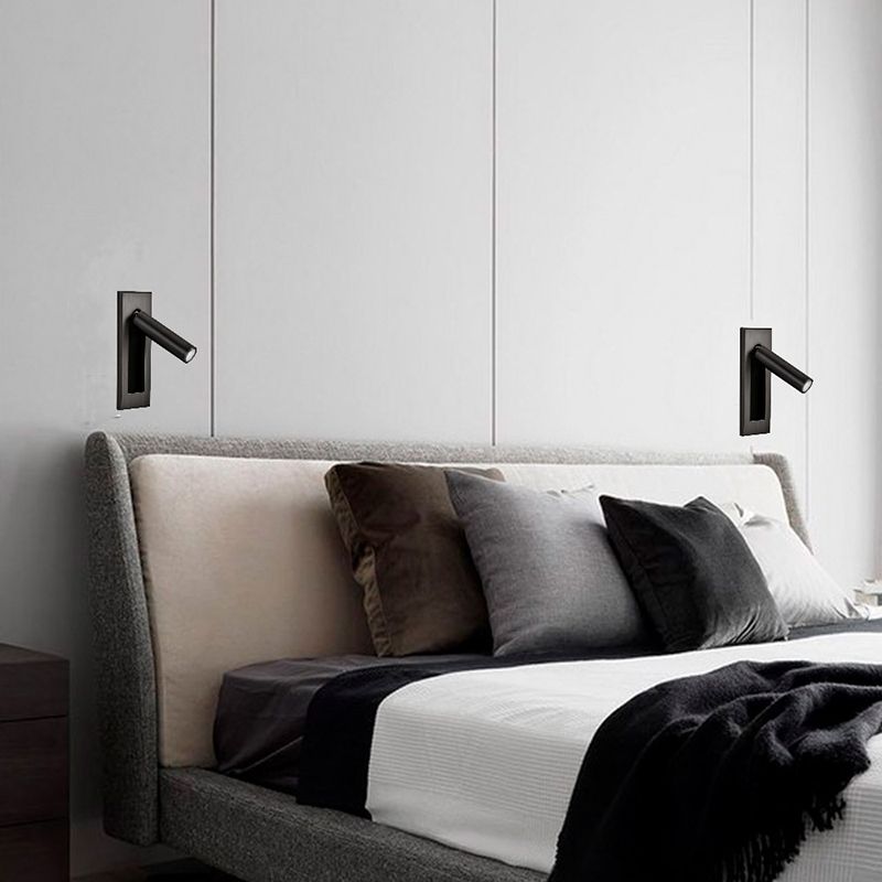 Adjustable Cylinder Wall Sconce with Integrated LED for Bedroom Reading | Thomler