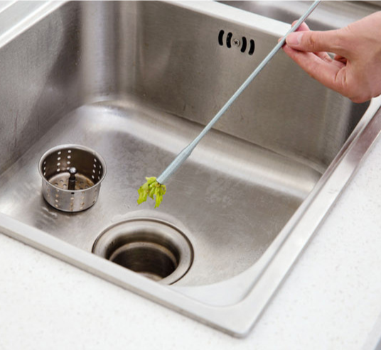 Flexible Drain Snake Tool with Hook for Clogged Pipes, Sinks, Tubs & Showers | Home Plumbing Unclogger | Thomler