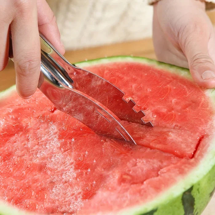 Stainless Steel Fruit Slicer Cutter for Watermelon Cantaloupe Papaya Dragon Fruit Kitchen Tool Fast Serving Prep | Thomler