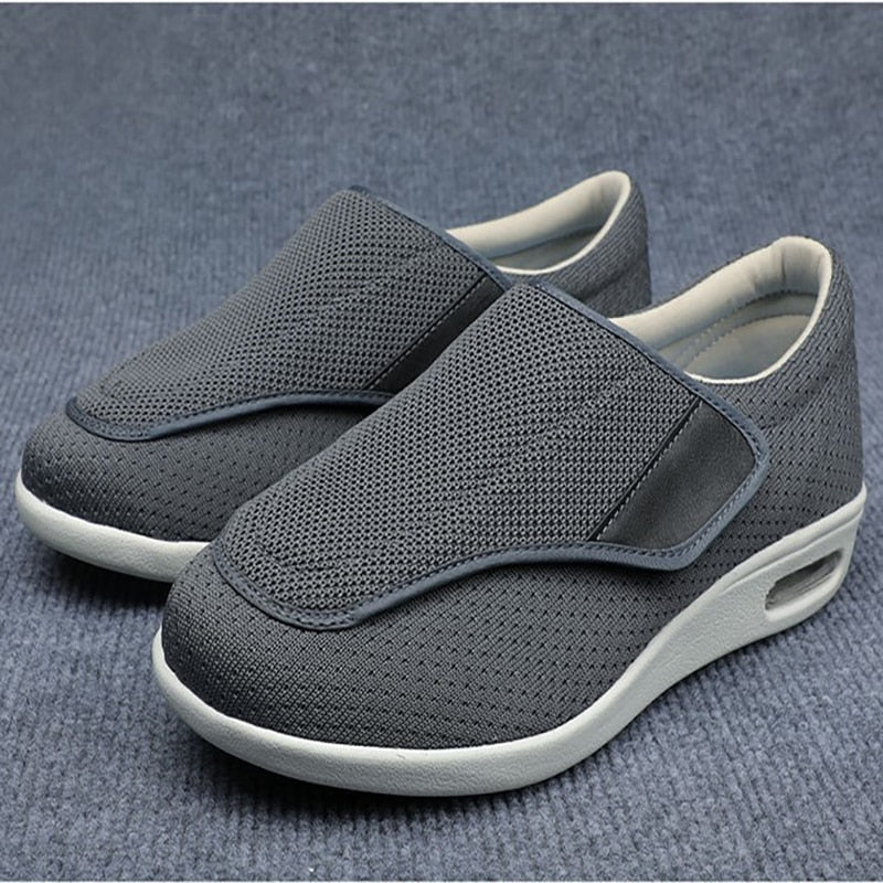 Extra-Wide Adjustable Velcro Shoes for Swollen Feet with Memory Foam Insoles – Breathable Diabetic-Friendly Slip-Resistant Sneakers for | Thomler