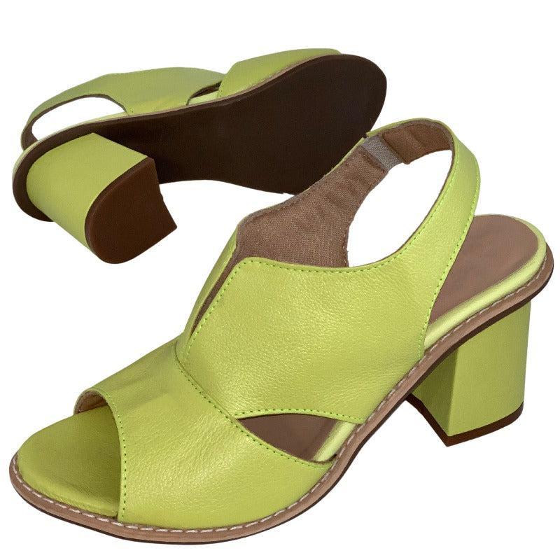 Blokhak Sandalen Dames Open Teen Elegant | Navando