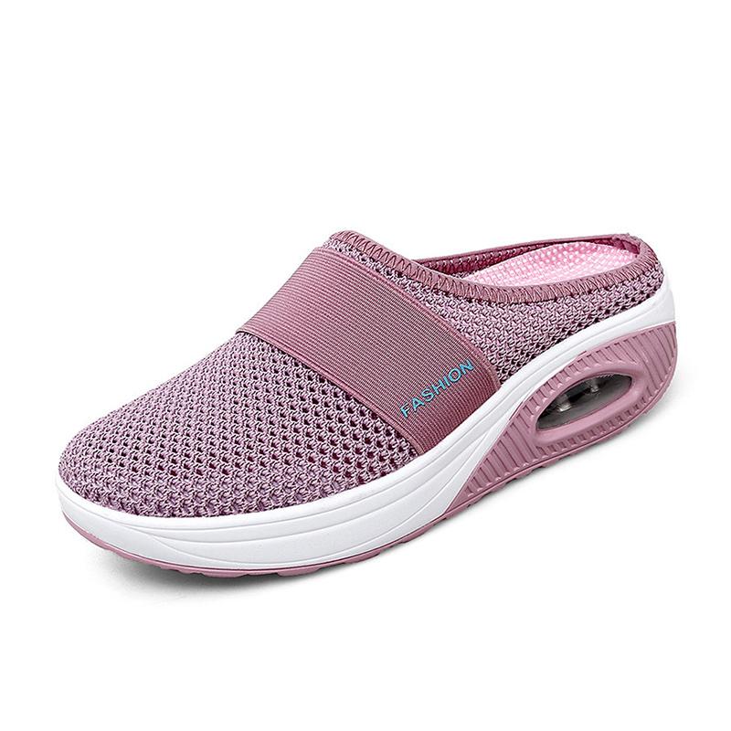 Cushioned Slip-On Sneakers with Arch Support for All-Day Walking Comfort Women's Breathable Mesh Athletic Shoes | Thomler