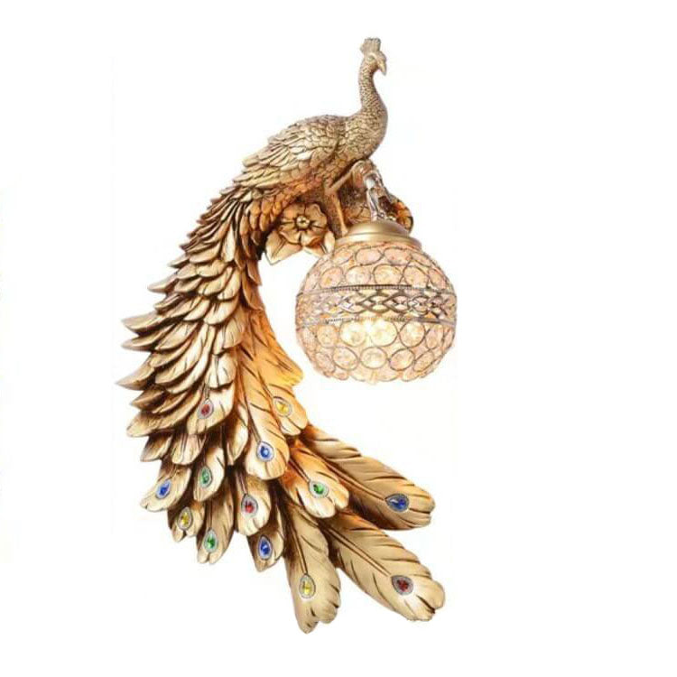 Wall Lamp Crystal Resin 17.7 in Colorful LED Bedroom Living Room Industrial Lighting Decorative Fixture | Thomler