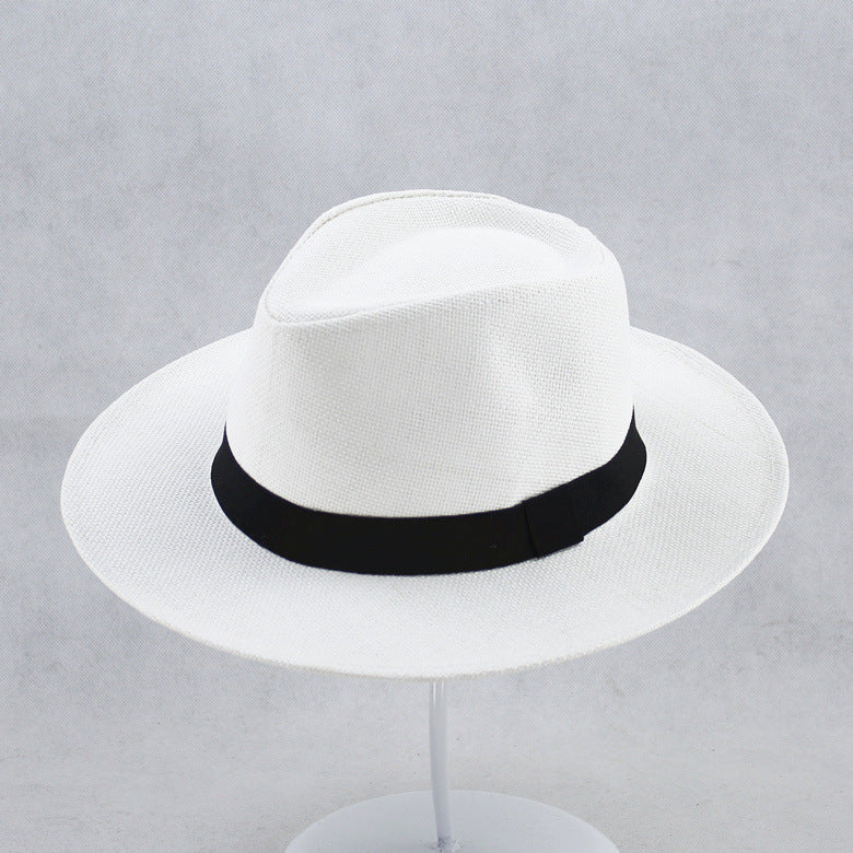 UPF 50+ Straw Fedora Hat with Wired Brim and Leather Band for Men & Women | Thomler