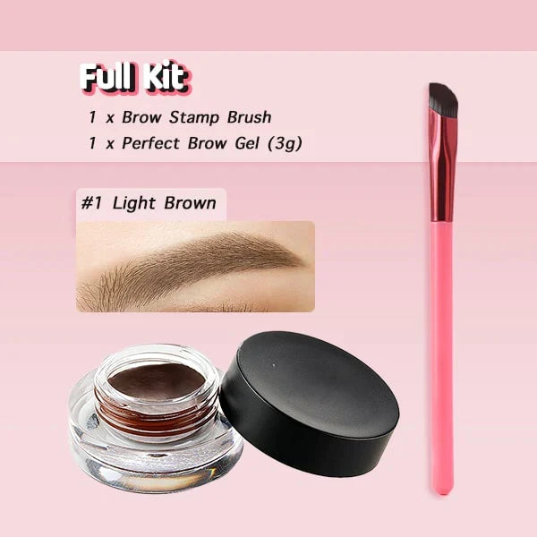 Eyebrow Hair-Stroke Stamp Brush – Instant Natural Brows with Microblading Effect for Powder, Gel & Pomade | Water-Resistant, Ergonomic | Thomler