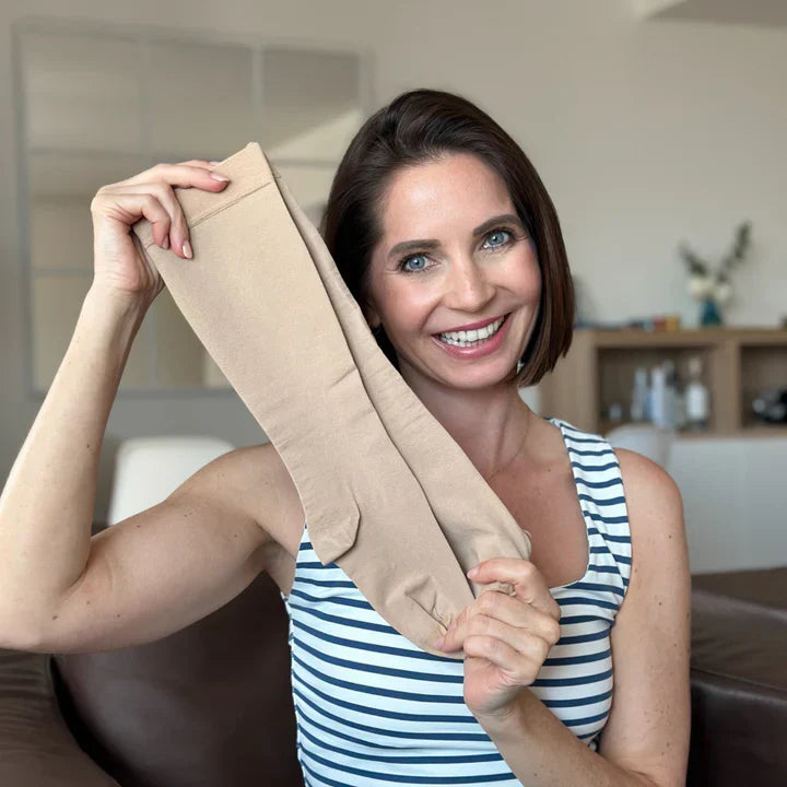Graduated Compression Socks with Elastic Band for Swelling Relief & Circulation Support – Seamless Knee-High Design for Women & Men, Sizes | Thomler