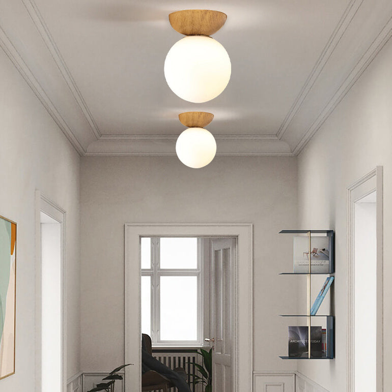 Pendant Light Glass Iron 10.6 in Modern Hallway Living Room Bedroom Ceiling Fixture | Thomler