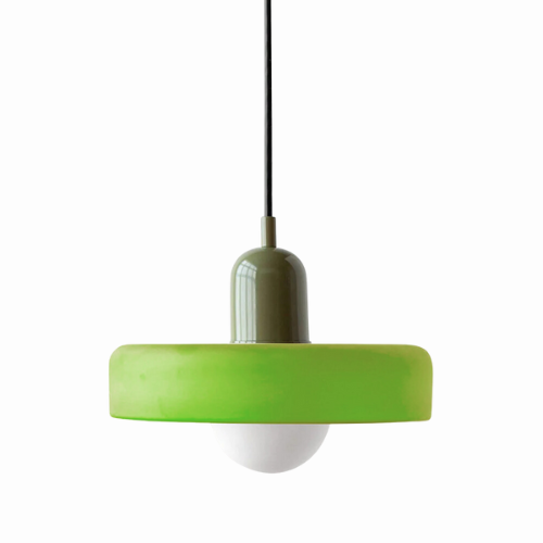 Glass Disc Pendant Light with Adjustable Cord – Modern Ceiling Fixture for Dining Room, Kitchen Island & Living Room | Thomler