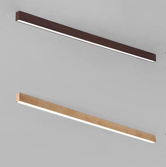 Hardwired Linear LED Ceiling Light with Natural Aluminum Frame & Acrylic Diffuser for Living Room, Bedroom & Entryway | Thomler