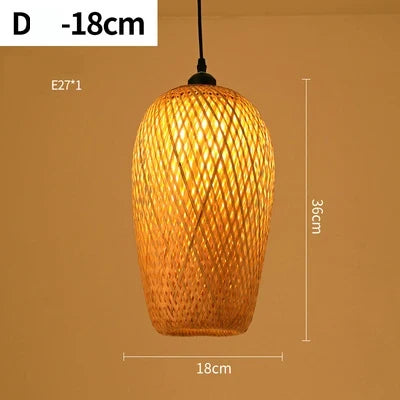 Handwoven Rattan Pendant Light Fixture Natural Woven Ceiling Lamp Rustic Farmhouse Hanging Light for Dining Room Kitchen Island Boho Home | Thomler