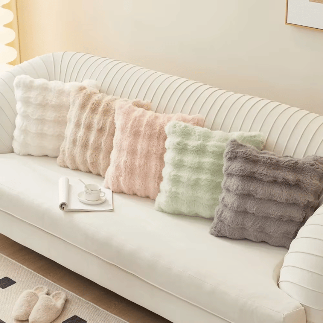 Faux Fur Throw Pillow Cases – Ultra Plush Decorative Covers with Hidden Zip for Living Room, Bedroom & Sofa | Thomler
