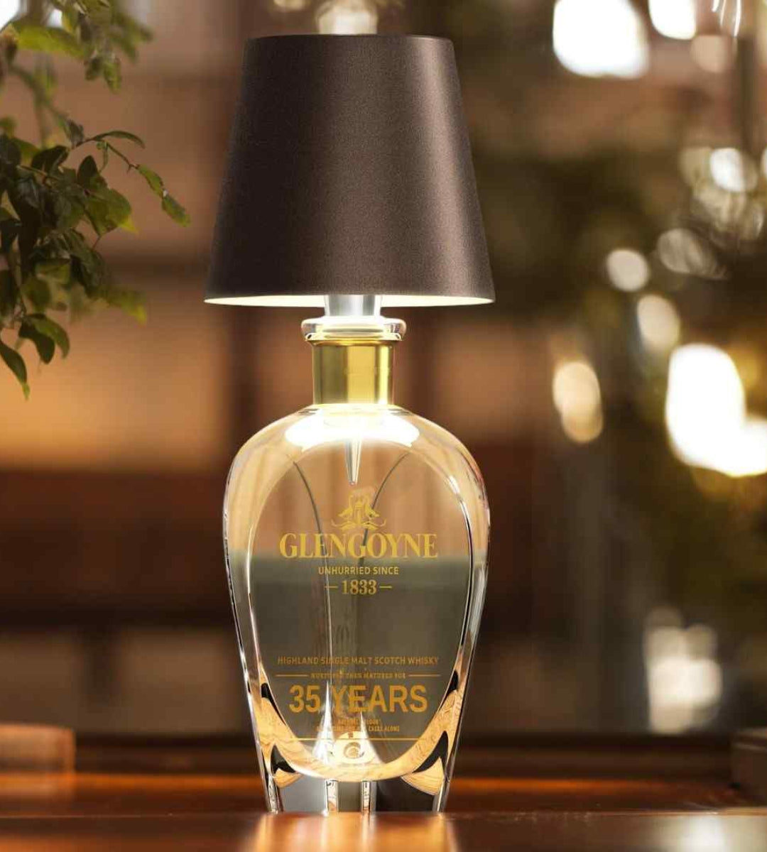 Rechargeable LED Bottle Lamp Adapter for Wine Bottles & Decorative Glass | Cordless Ambient Light Base for Home Decor & Dining | Thomler