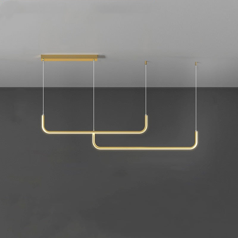 Contemporary Dual-Frame Linear LED Pendant Light for Dining & Living Rooms | Thomler