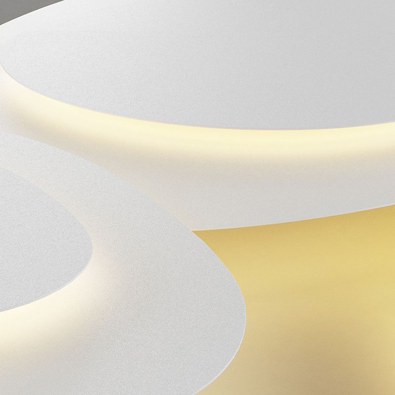 Modern White Cloud Metal Ceiling Light Flush Mount for Bedroom Living Room Dining Room | Dimmable LED Surface Mount Fixture | Thomler