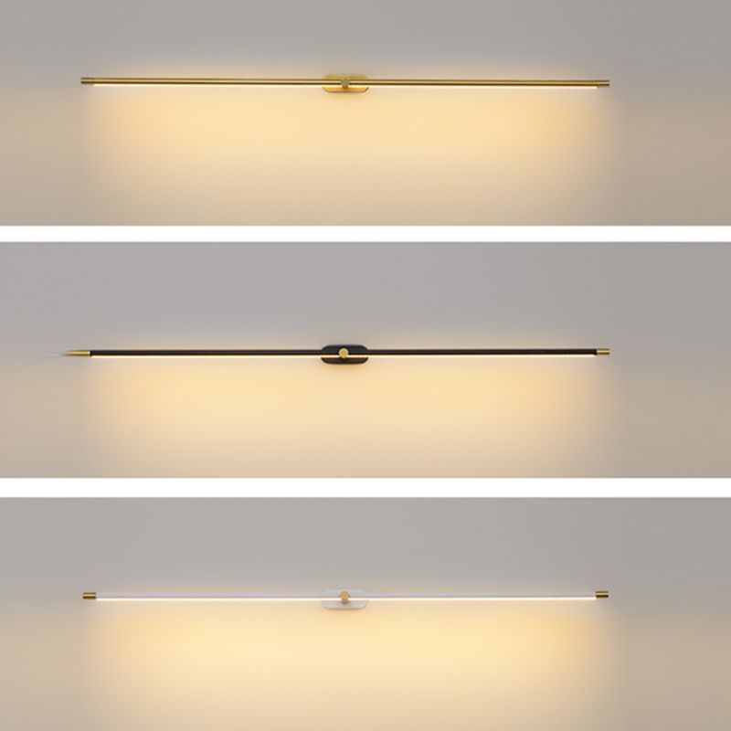 Modern Linear LED Wall Sconce – Sleek Metal & Acrylic Light Bar for Living Room, Bedroom & Bathroom | Hardwired Fixture for Contemporary | Thomler