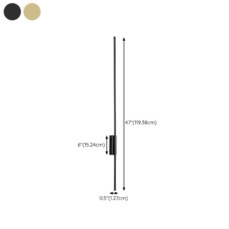 Contemporary Linear LED Wall Light with Metal Frame and Acrylic Diffuser for Bedroom and Living Room | Thomler