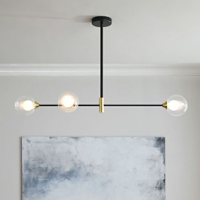 Multi-Globe Glass Ceiling Fixture with Adjustable Cord – Modern Hanging Light for Dining Room & Living Room | Thomler