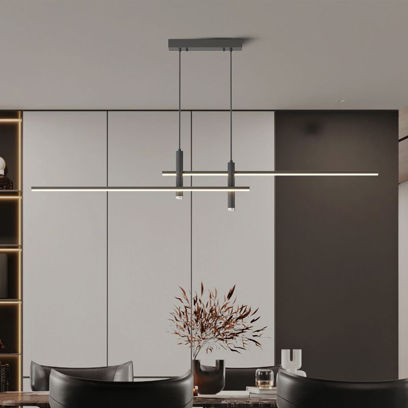 Industrial Bar Spotlight Fixture for Dining & Kitchen Islands | Adjustable Hanging Track Luminaire | Thomler