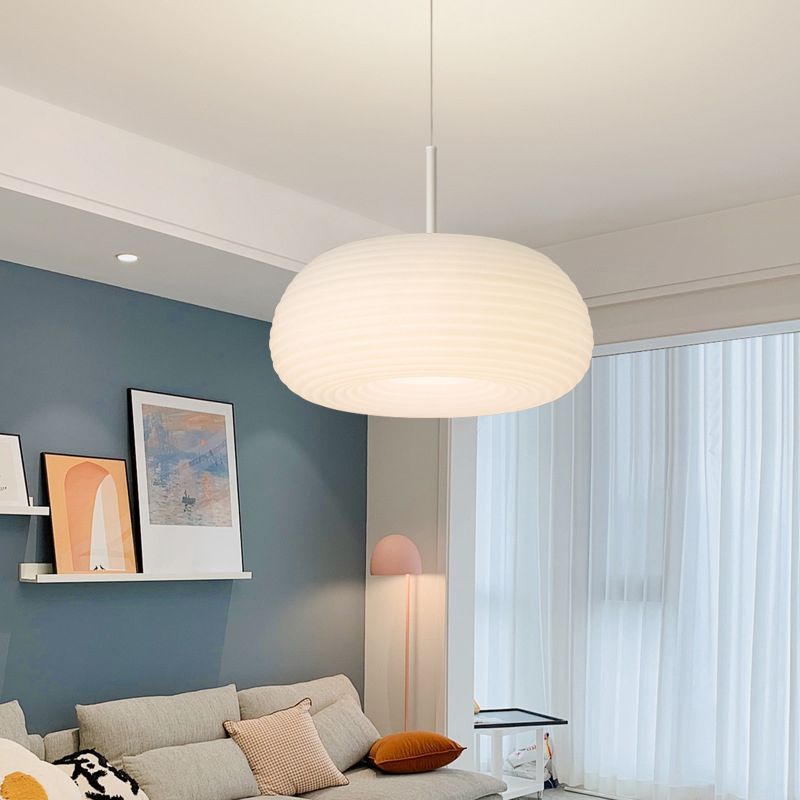 Cylindrical Overhead Fixture in Frosted Material for Modern Interiors | Thomler