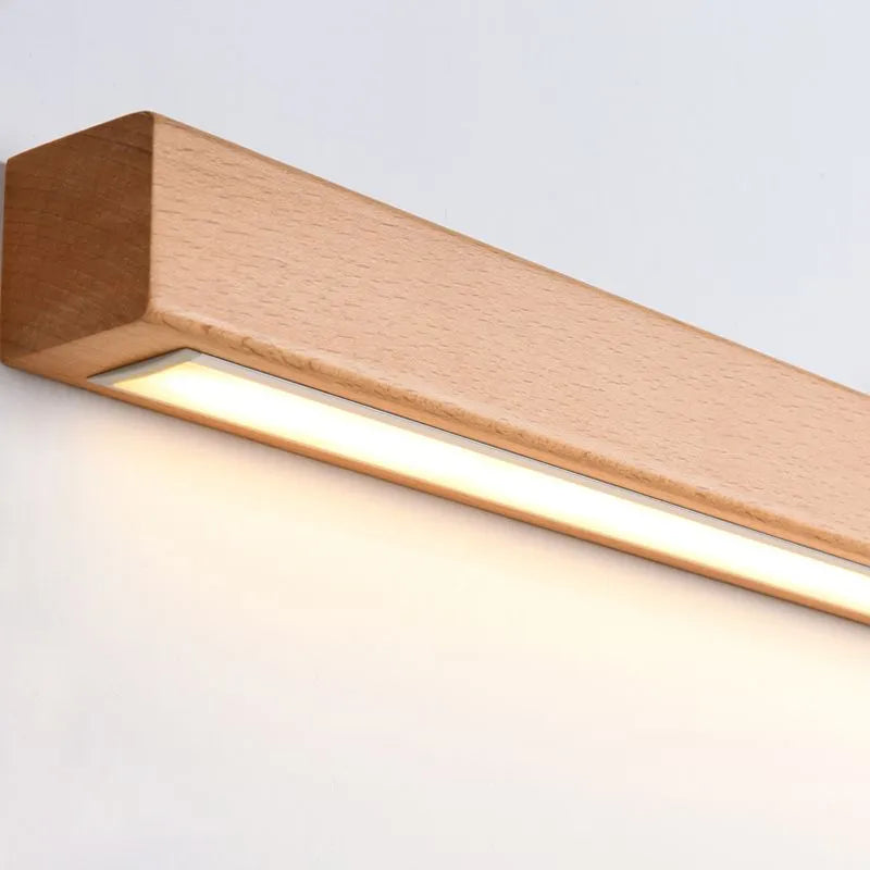 Wooden Vanity Light Bar LED Mirror Sconce with Acrylic Shade, Adjustable Color Temperature Wall Lighting for Bathroom & Bedroom | Thomler