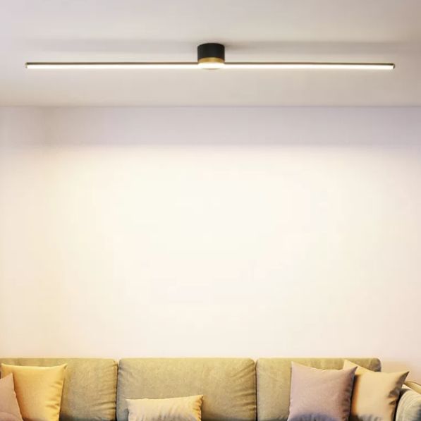 Sleek LED Flush Mount Ceiling Light for Bedroom Living Room Kitchen Hallway Modern Linear Panel Fixture with Silicone Diffuser | Thomler