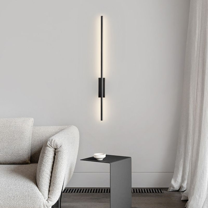 Contemporary Linear LED Wall Light with Metal Frame and Acrylic Diffuser for Bedroom and Living Room | Thomler