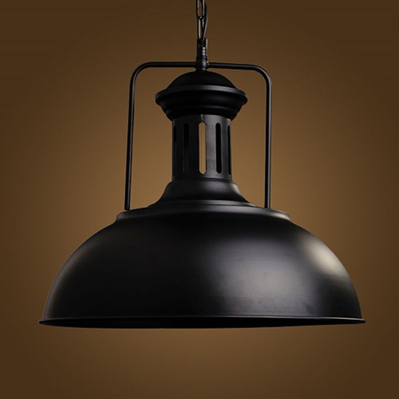 Hanging Industrial Metal Cage Fixture for Kitchen & Dining Room – Adjustable Hardwired Ceiling Lamp | Thomler