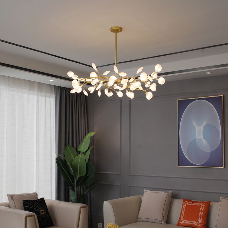 Branching Tree Multi-Light Pendant with Glass Globes for Dining Room & Living Room – Adjustable Hardwire Chandelier | Thomler
