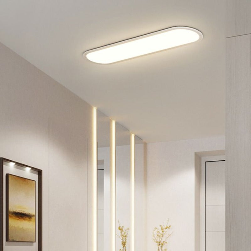 Oval LED Flush Mount Ceiling Light Fixture Modern Minimalist Metal & Acrylic Dimmable 16-31 Inch for Bedroom Living Room Dining Room | Thomler