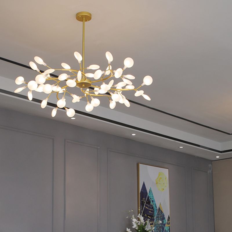 Branching Tree Multi-Light Pendant with Glass Globes for Dining Room & Living Room – Adjustable Hardwire Chandelier | Thomler