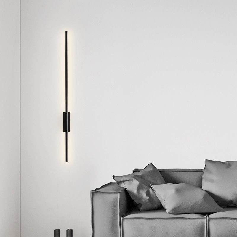 Contemporary Linear LED Wall Light with Metal Frame and Acrylic Diffuser for Bedroom and Living Room | Thomler