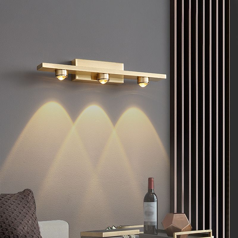 Contemporary Geometric Sconce with Flowing Panels for Vanity & Hallway – 3/5/7 LEDs | Thomler